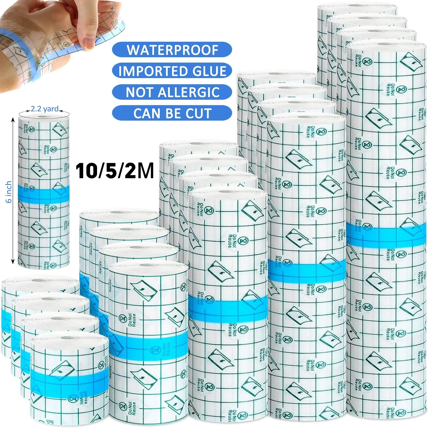 Healing Wellness - 10/5/2M 문신 애프터케어 붕대 롤 -