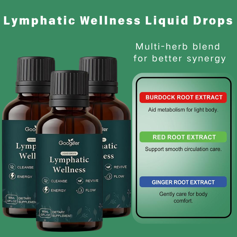 Natural Herbal Wellness - 60ml 림프 지원 액상 드롭스 천연
