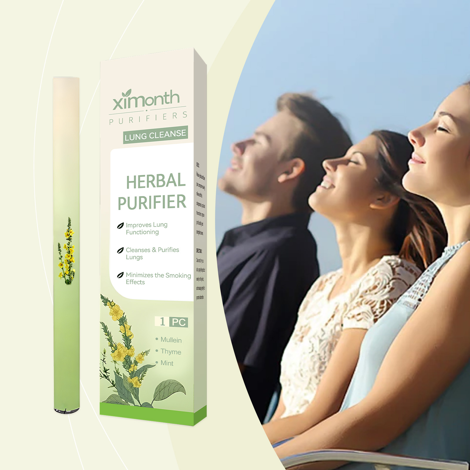 천연 허브 호흡 스틱 상쾌한 숨결 지원 아로마테라피 흡 - Natural Herbal Wellness 리뷰 및 가격