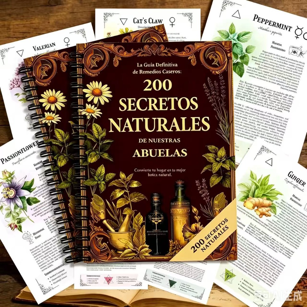 200가지 자연의 비밀 A5 스페인어 허브 치료법 가이 - Natural Herbal Wellness 리뷰 및 가격