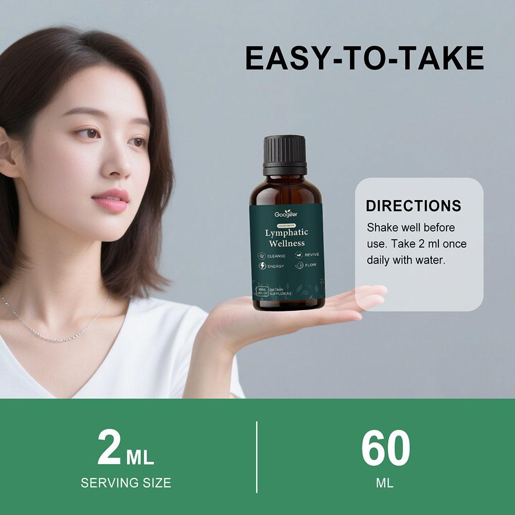 60ml 림프 지원 액상 드롭스 천연 허브 웰니스 식이 - Natural Herbal Wellness 리뷰 및 가격
