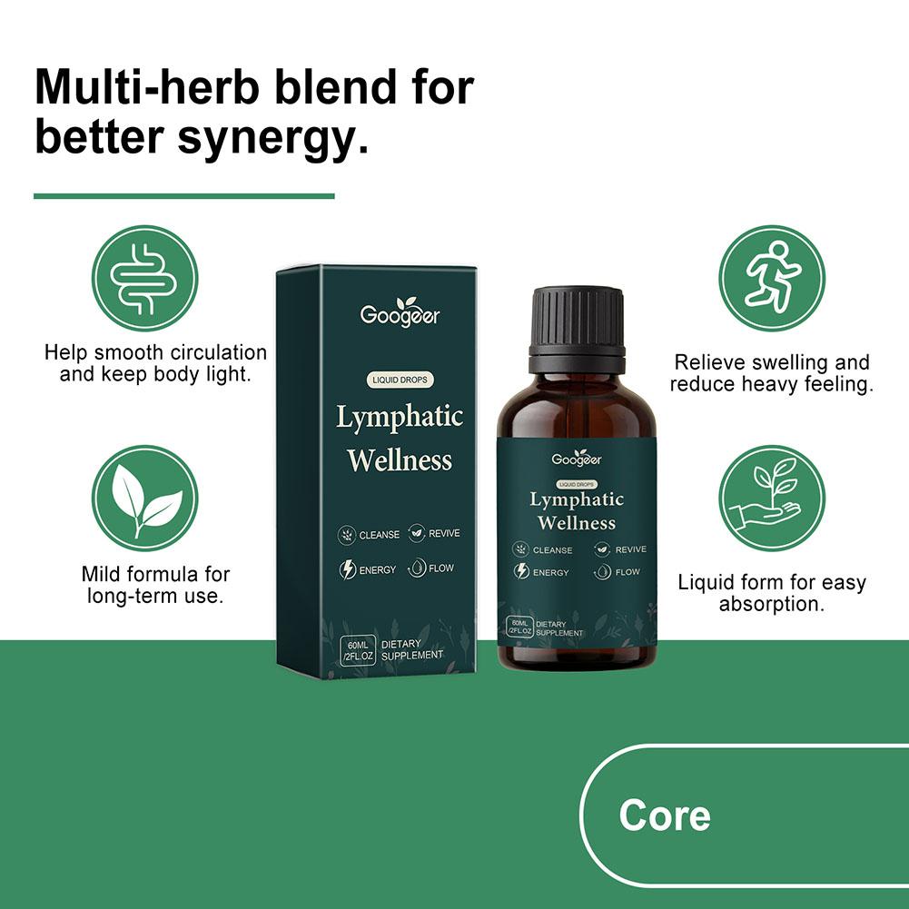 60ml 림프 지원 액상 드롭스 천연 허브 웰니스 식이 - Natural Herbal Wellness 리뷰 및 가격